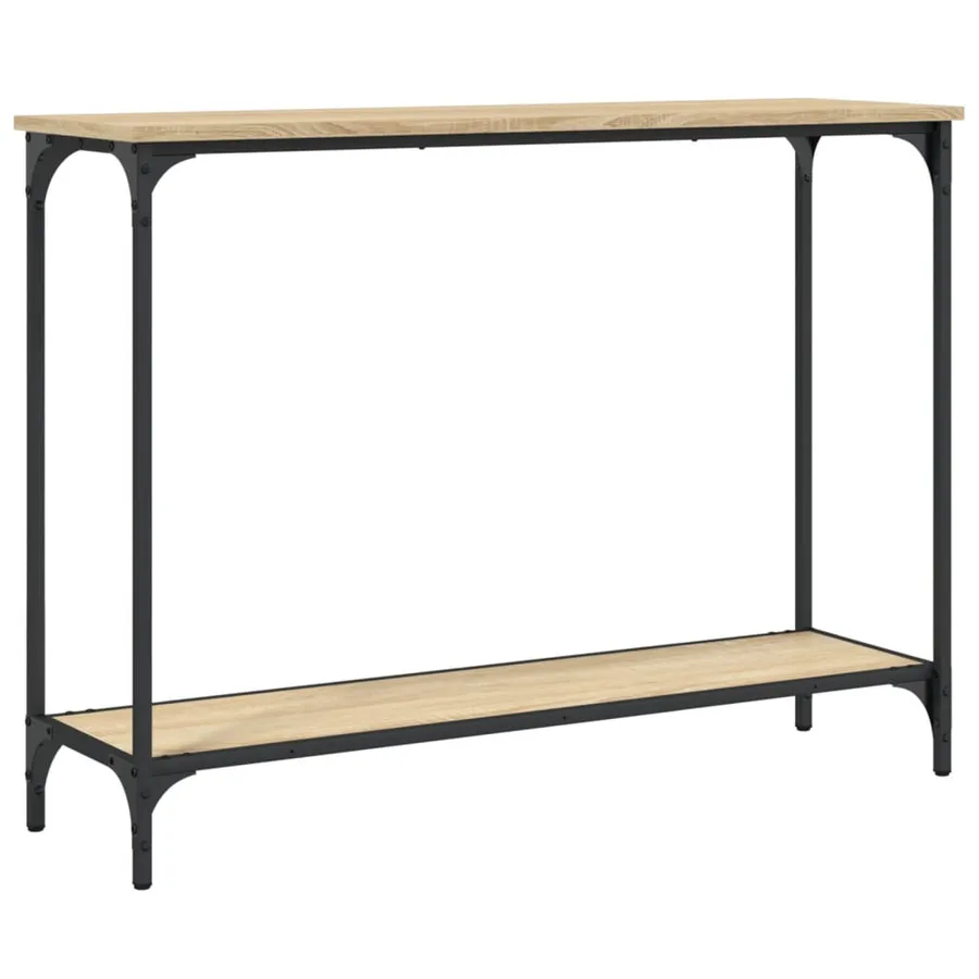 Table console chêne sonoma 101x30,5x75 cm bois d'ingénierie - 2