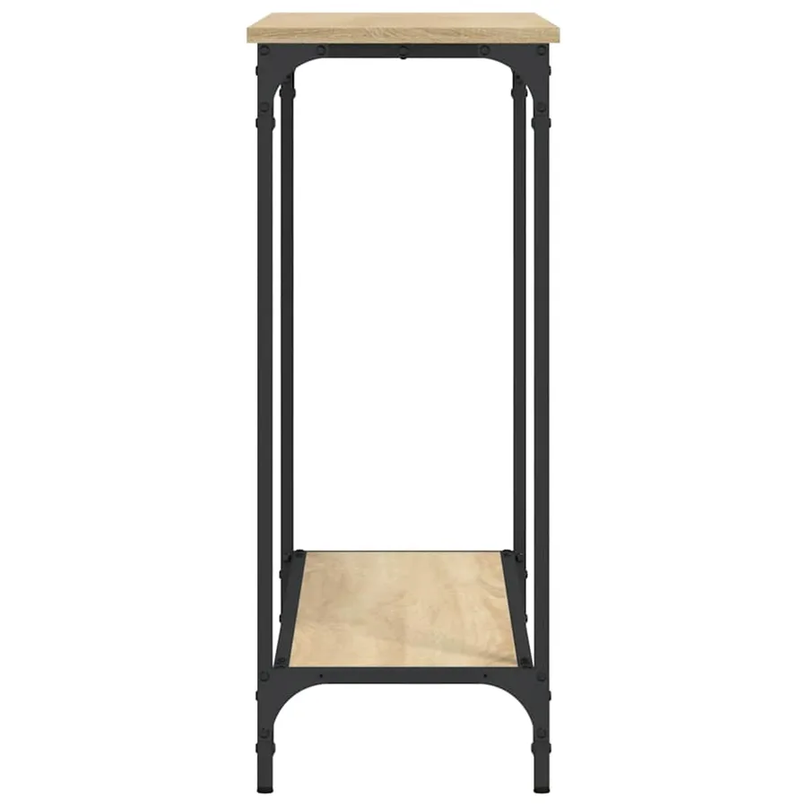Table console chêne sonoma 101x30,5x75 cm bois d'ingénierie - 5
