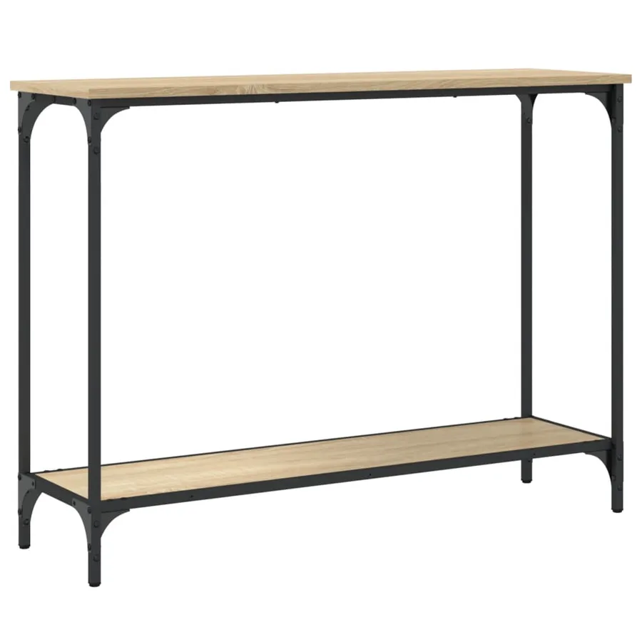 Table console chêne sonoma 101x30,5x75 cm bois d'ingénierie - 6