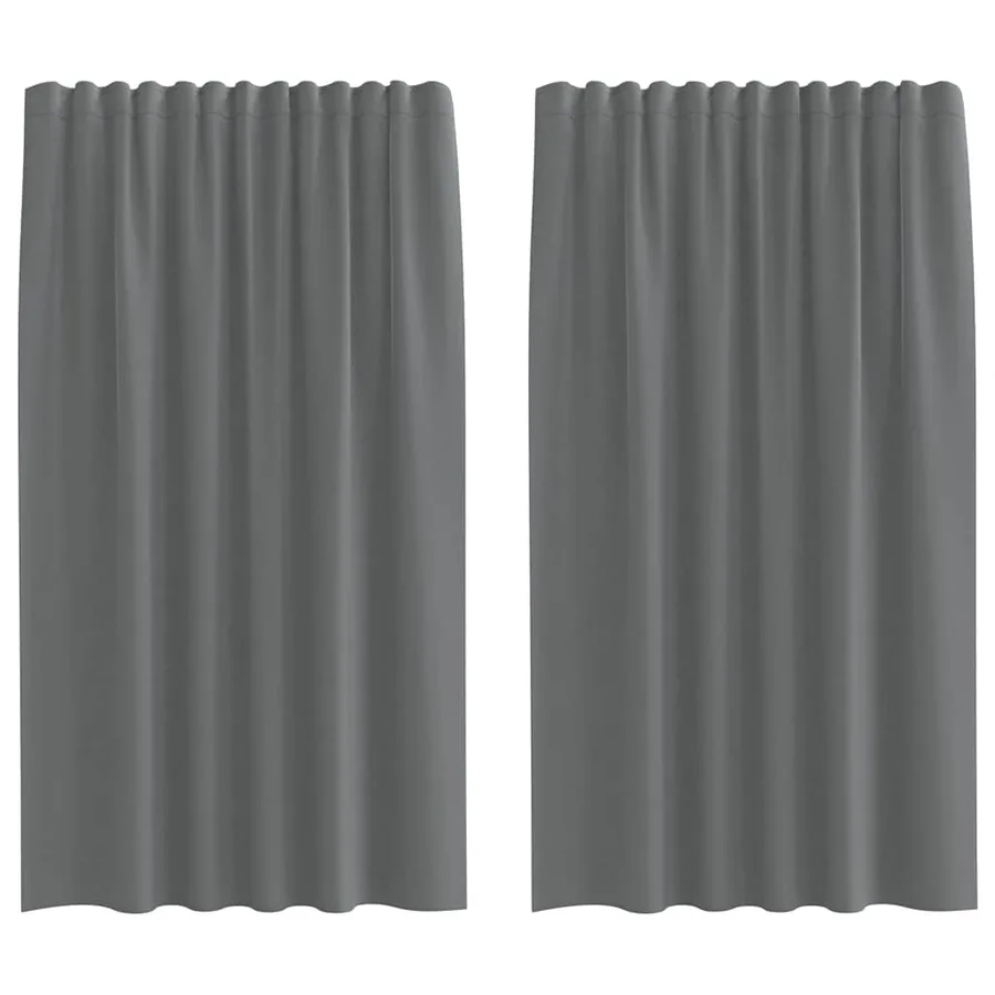 Rideaux en voile à œillets 2 pcs gris foncé - 2