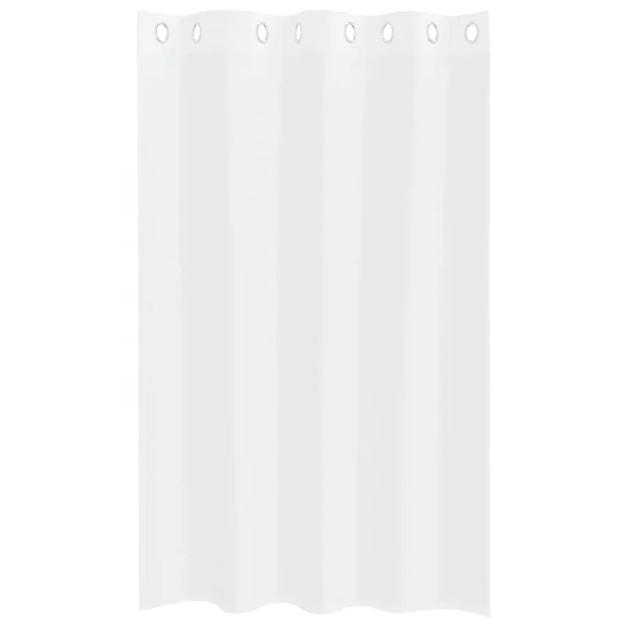 Rideau en Voile 2 pcs Blanc 175 x 140 cm Polyester - 4