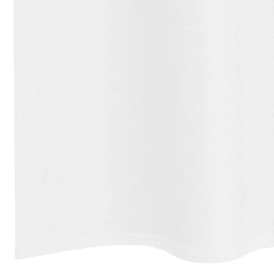 Rideau en Voile 2 pcs Blanc 175 x 140 cm Polyester - 6