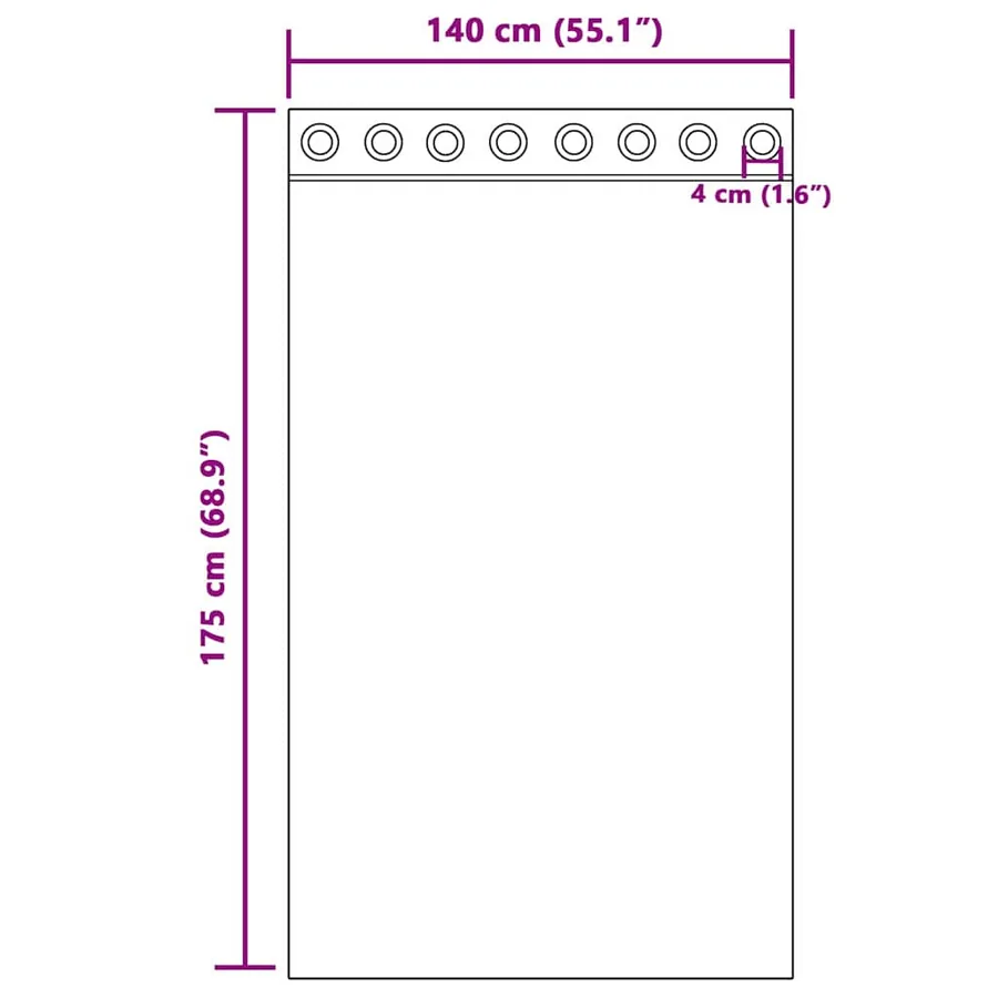 Rideau en Voile 2 pcs Blanc 175 x 140 cm Polyester - 8