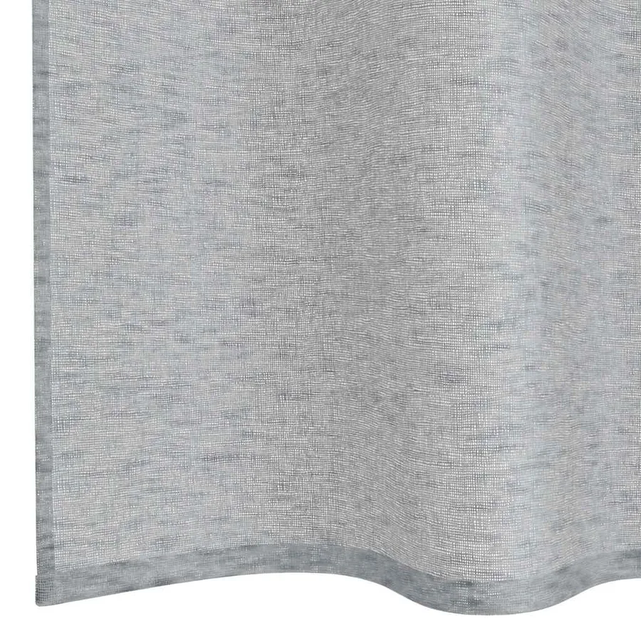 Rideau en Voile 2 pcs Gris foncé 245 x 140 cm Polyester - 6