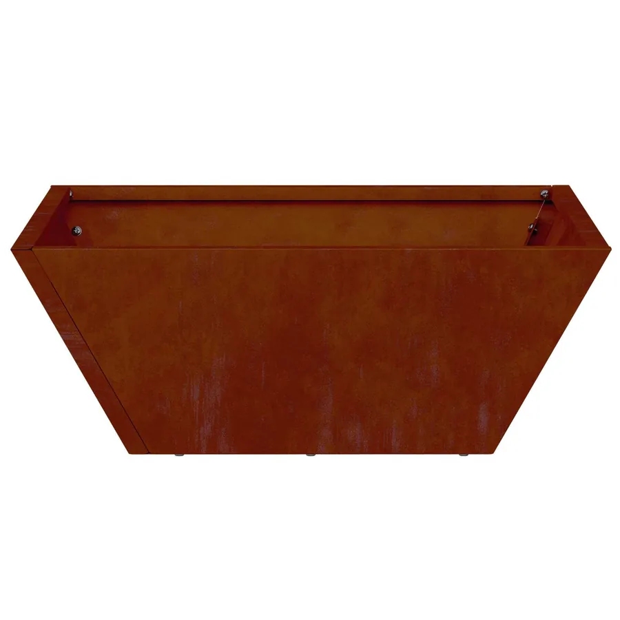 Cache-pot de jardin Rouillé 40 x 40 x 15 cm Acier patiné - 7