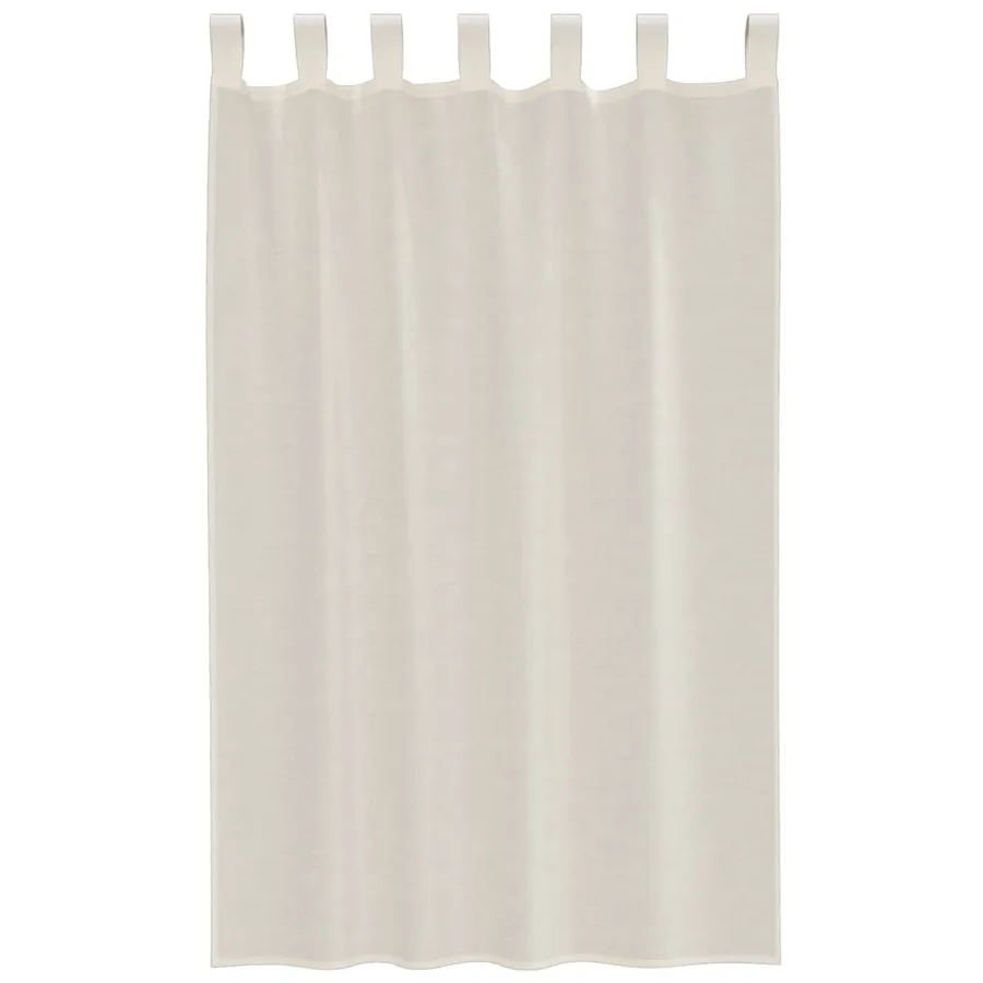 Rideaux en voile avec passants 2 pcs crème - 4