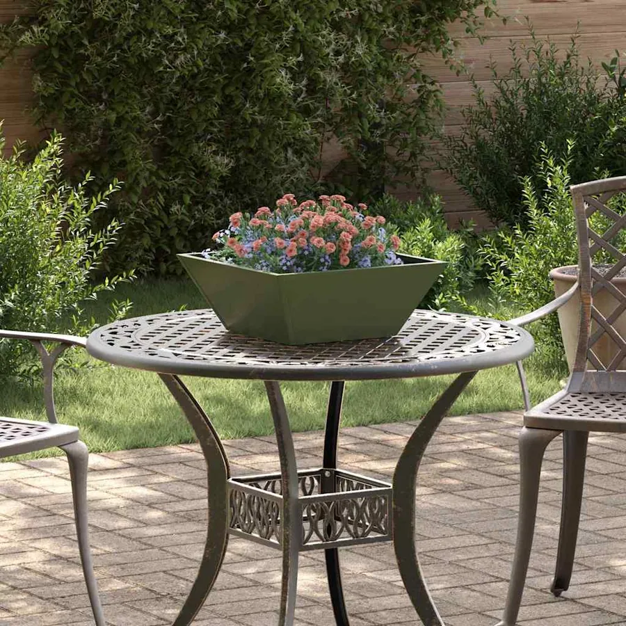 Cache-pot de jardin 5 pc Vert olive 40 x 40 x 15 cm