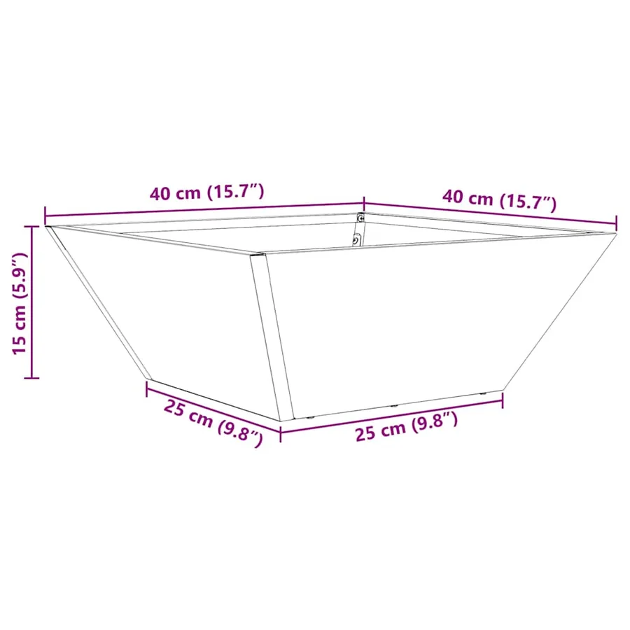 Cache-pot de jardin 5 pc Vert olive 40 x 40 x 15 cm - 13