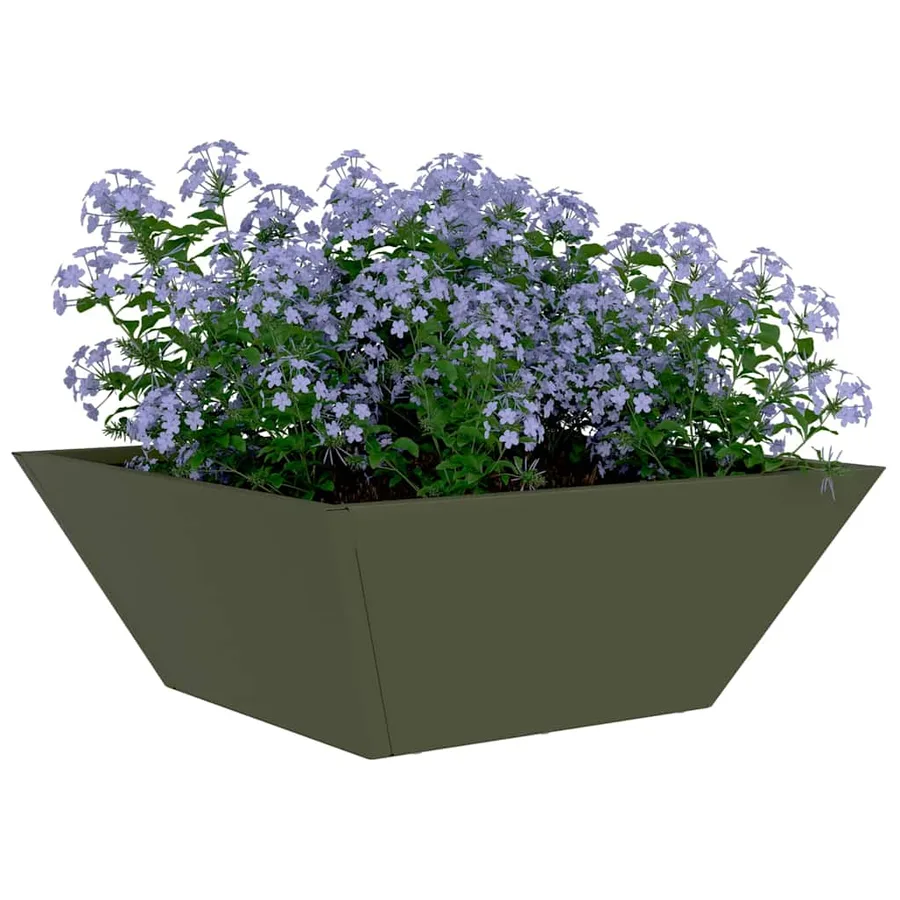 Cache-pot de jardin 5 pc Vert olive 40 x 40 x 15 cm - 3