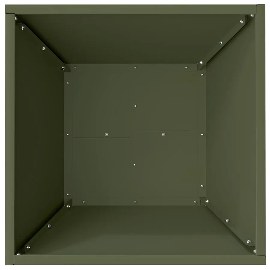 Cache-pot de jardin 5 pc Vert olive 40 x 40 x 15 cm - 9