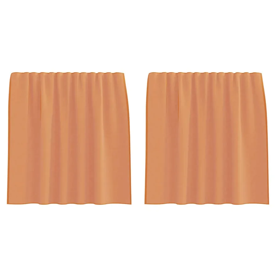 Rideaux en voile à œillets 2 pcs couleur terre cuite - 2