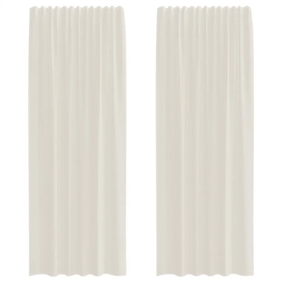 Rideaux en voile à œillets 2 pcs couleur crème - 2