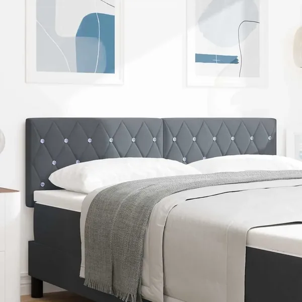 Tête de lit Gris foncé 144 cm Velours