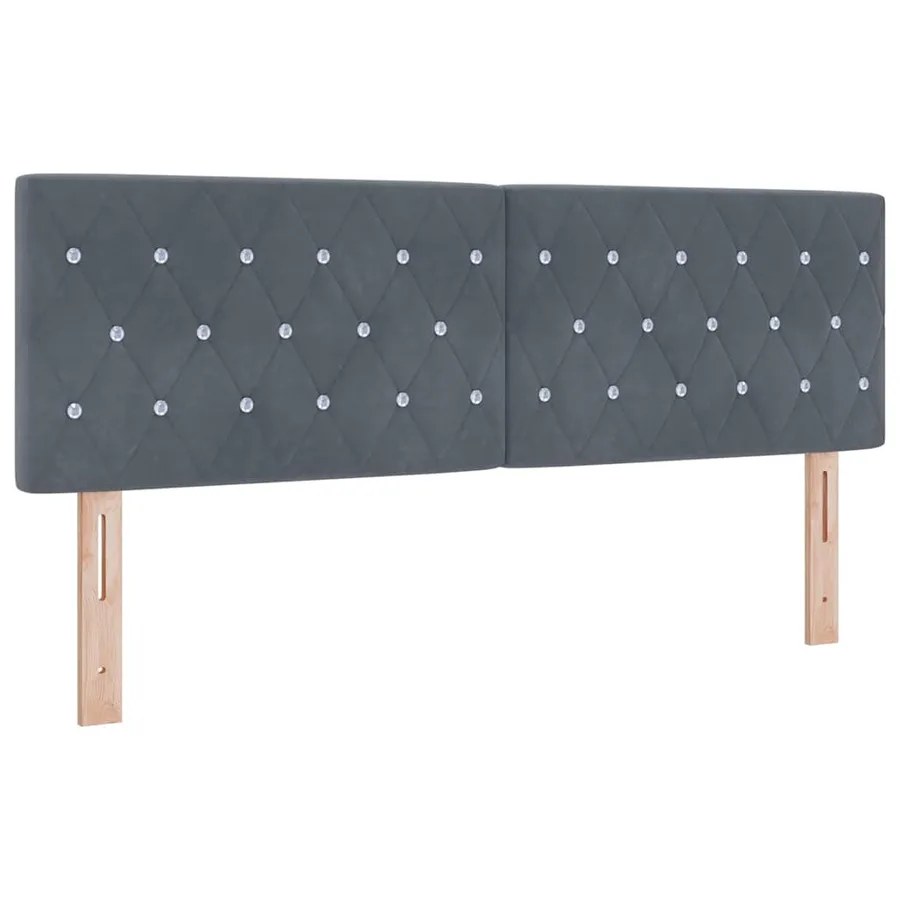 Tête de lit Gris foncé 144 cm Velours - 2
