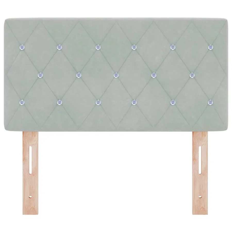 Tête de lit Gris clair 80 cm Velours - 4