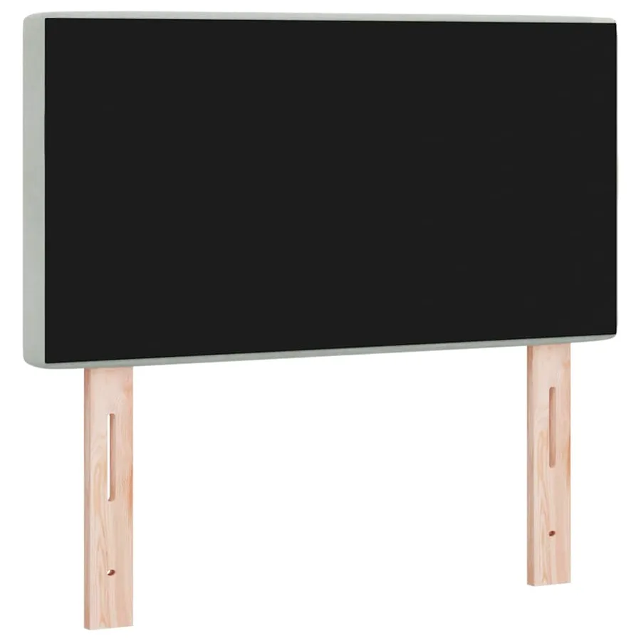 Tête de lit Gris clair 80 cm Velours - 6