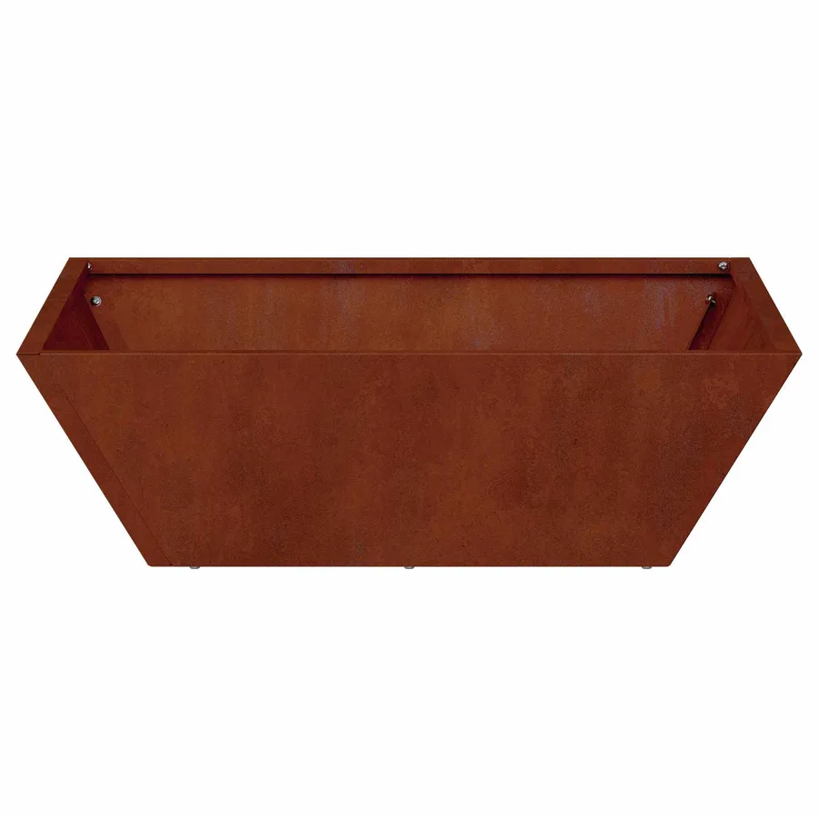 Cache-pot de jardin Rouillé 50 x 50 x 15 cm Acier patiné - 6