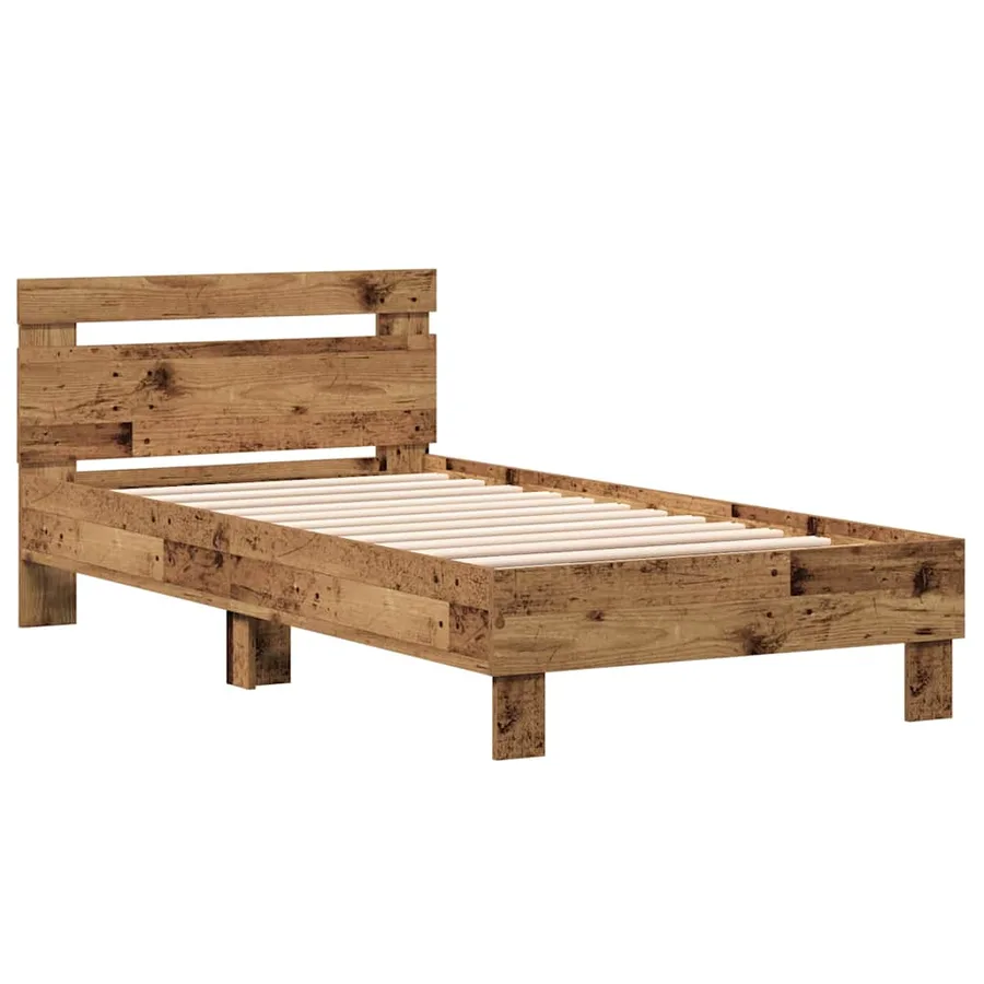 Cadre de lit Bois ancien 193 x 95 x 88 cm Bois d'ingénierie - 4