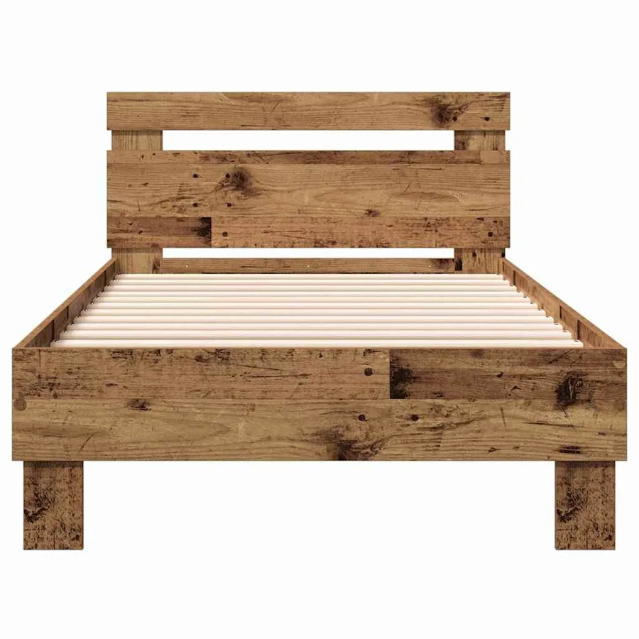 Cadre de lit Bois ancien 193 x 95 x 88 cm Bois d'ingénierie - 5