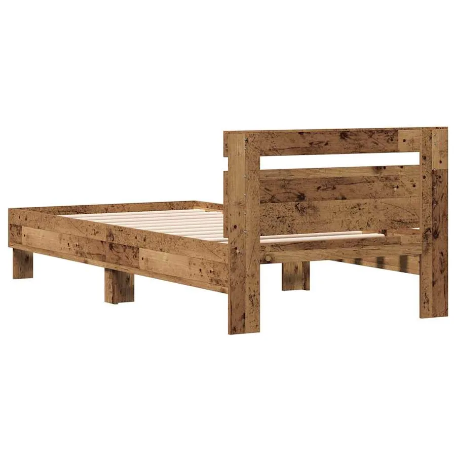 Cadre de lit Bois ancien 193 x 95 x 88 cm Bois d'ingénierie - 7