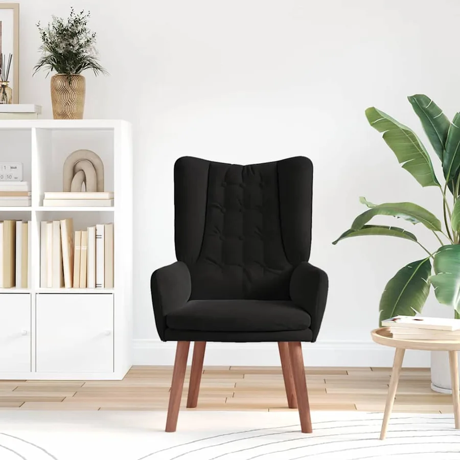 fauteuil Noir 63 x 67 x 94 cm Velours - 3