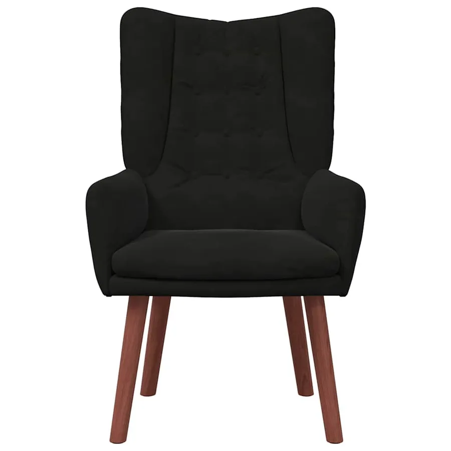 fauteuil Noir 63 x 67 x 94 cm Velours - 4