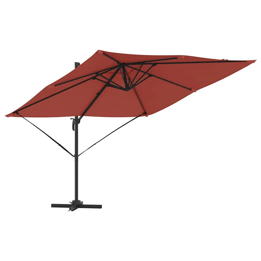 Parasol Roma Rouge 286 x 284 x 265 cm Aluminium et polyester - 2
