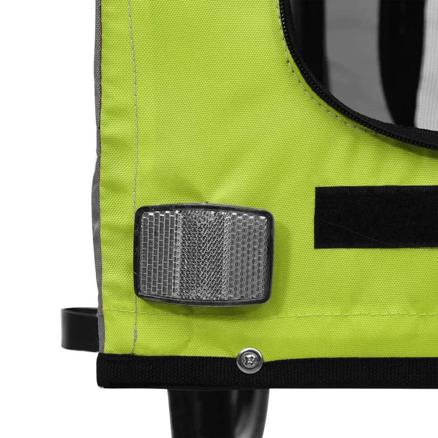 Remorque de vélo pour animaux de compagnie vert et gris - 11