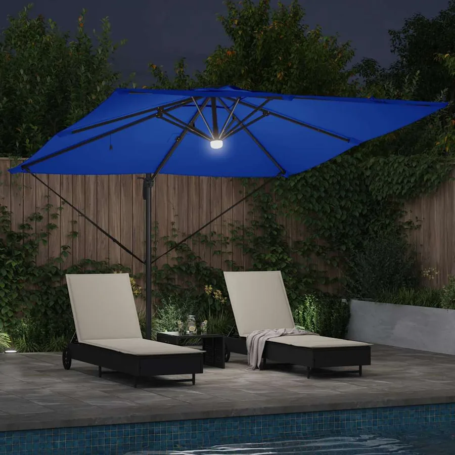 Parasol Roma Bleu 286 x 284 x 270 cm Aluminium et polyester - 4