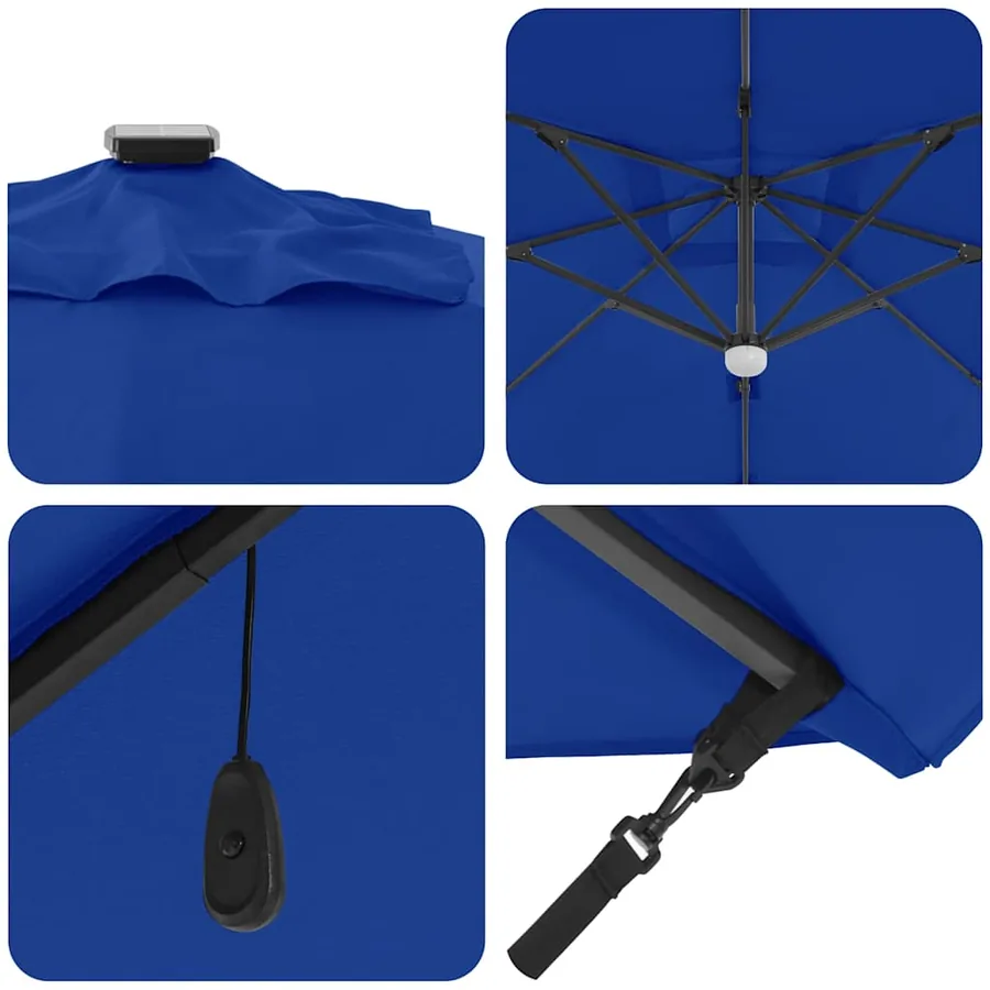 Parasol Roma Bleu 286 x 284 x 270 cm Aluminium et polyester - 9