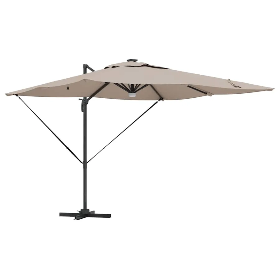 Parasol Roma Taupe 286 x 284 x 270 cm Aluminium et polyester - 2