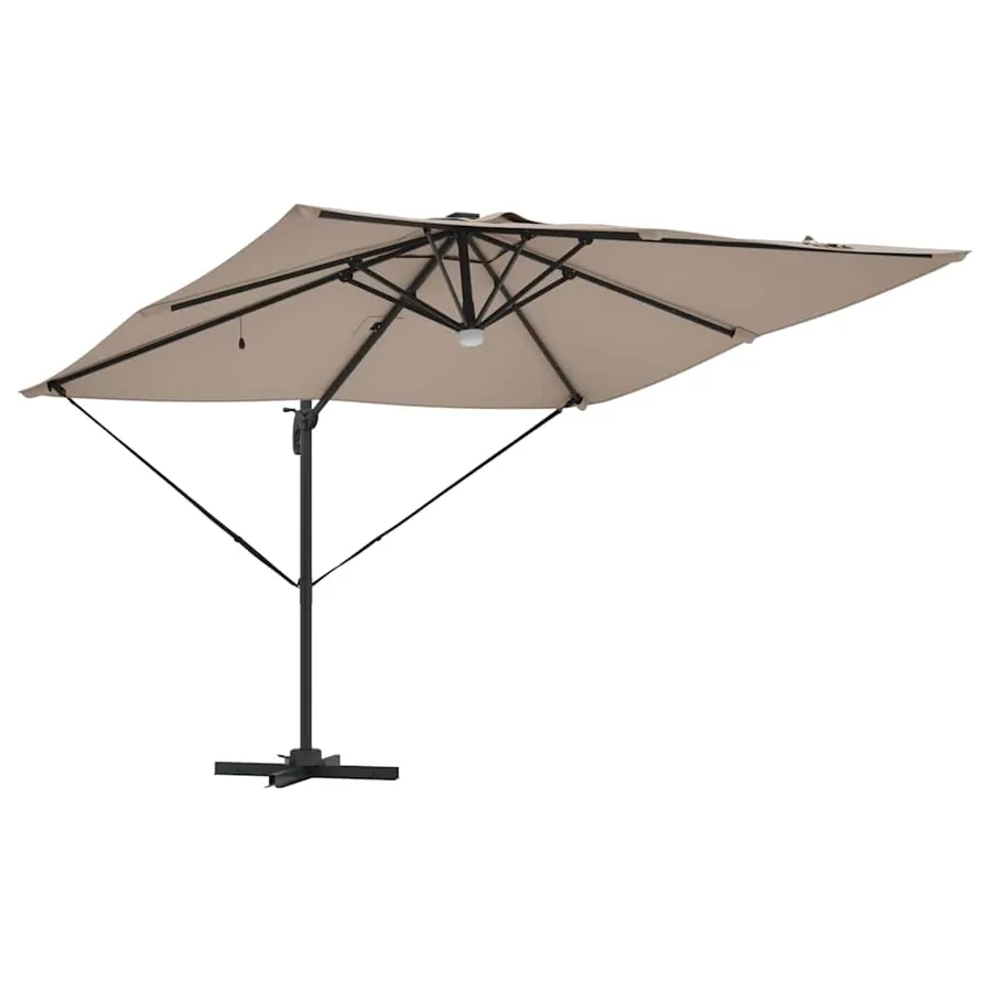 Parasol Roma Taupe 286 x 284 x 270 cm Aluminium et polyester - 5