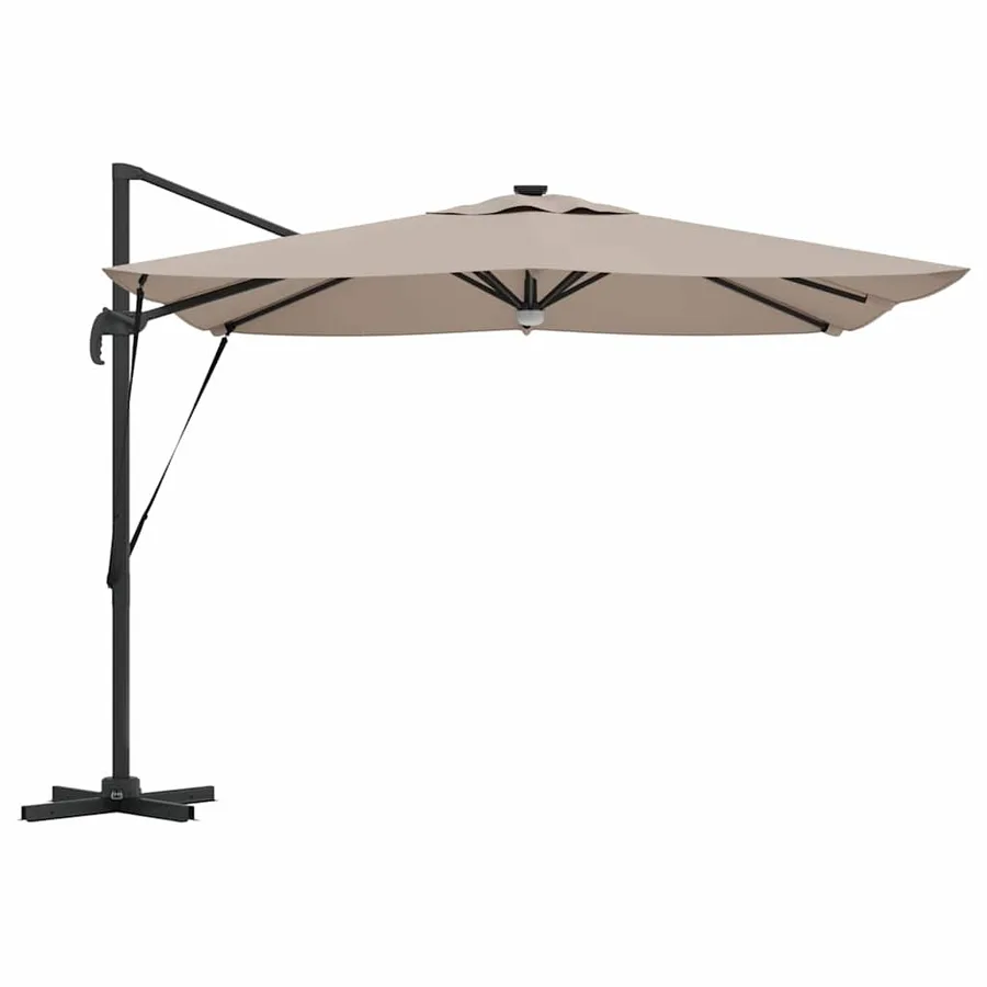 Parasol Roma Taupe 286 x 284 x 270 cm Aluminium et polyester - 7