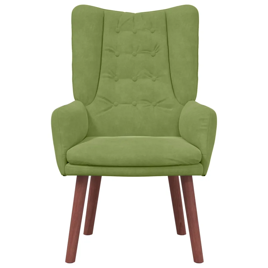 fauteuil Vert clair 63 x 67 x 94 cm Velours - 4