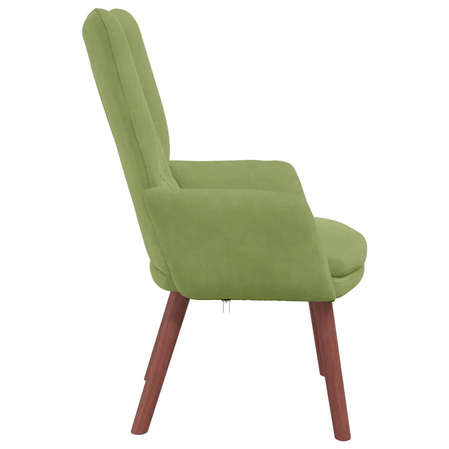 fauteuil Vert clair 63 x 67 x 94 cm Velours - 5