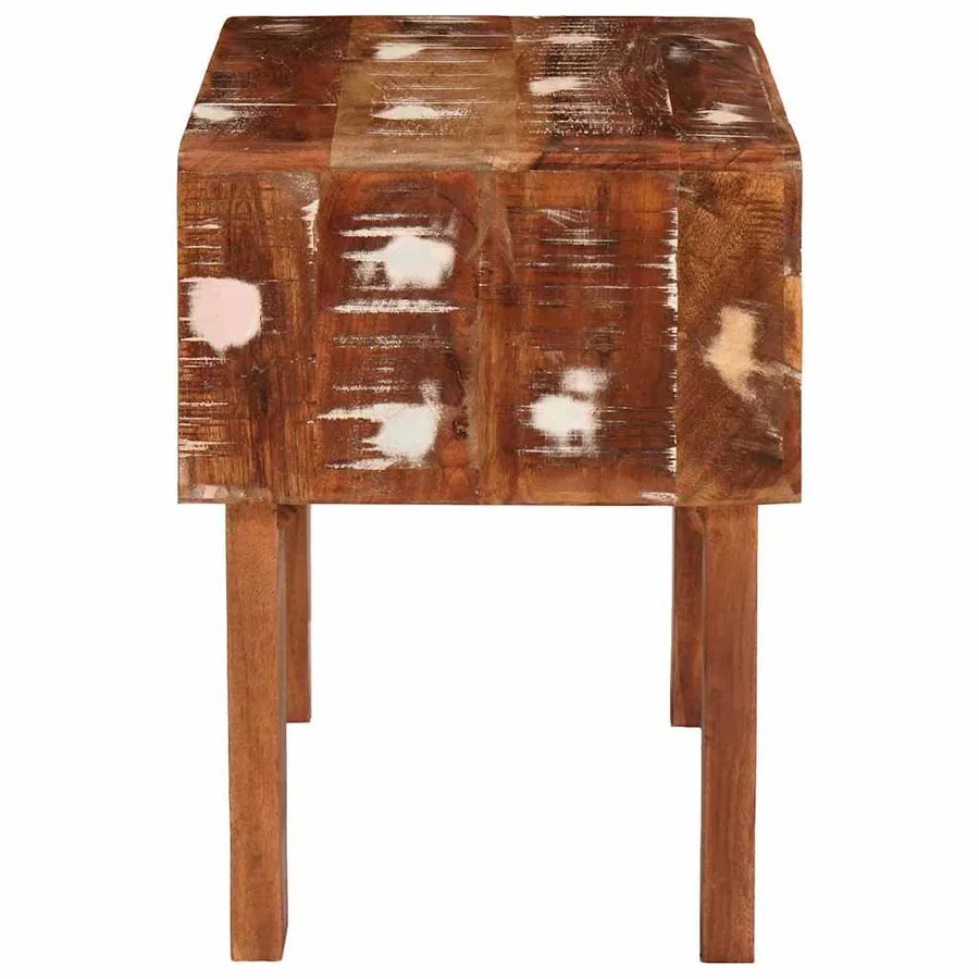 Table d'appoint Marron 40 x 32 x 46 cm Bois Recyclé Solide - 6