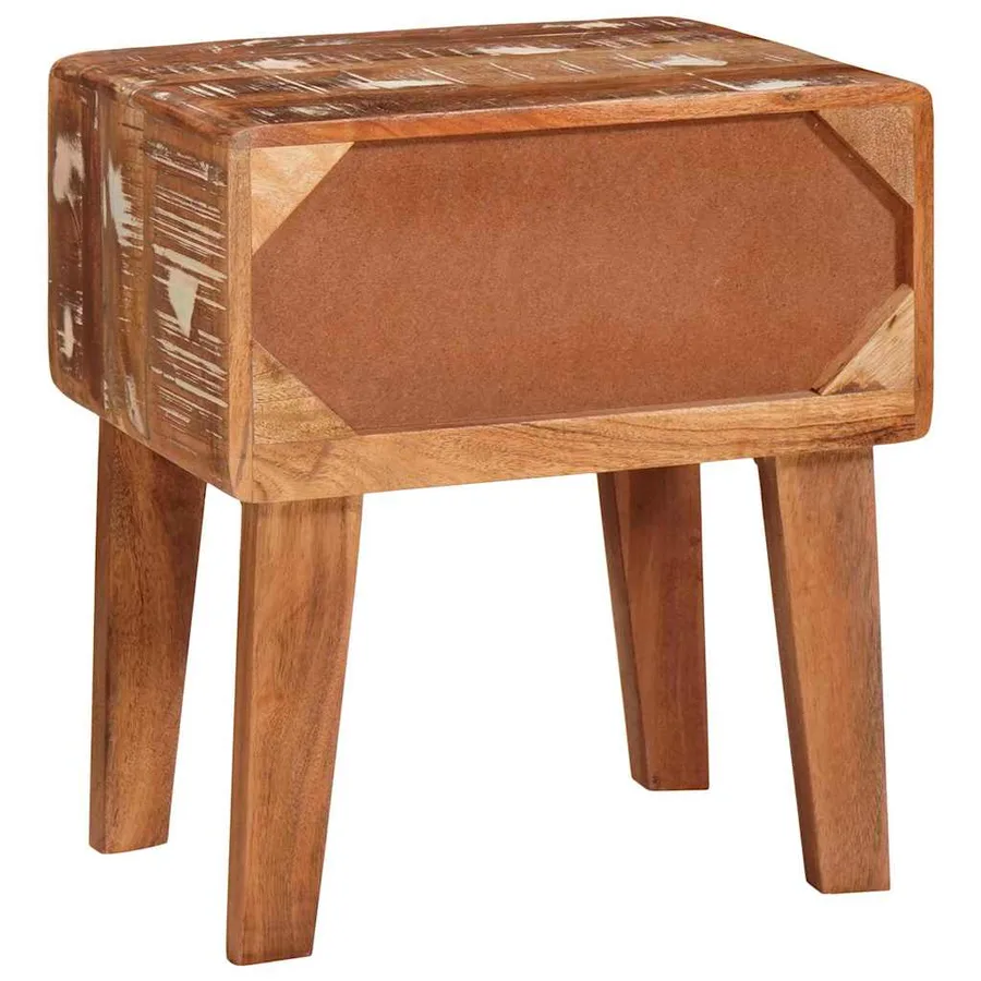 Table d'appoint Marron 40 x 32 x 46 cm Bois Recyclé Solide - 7