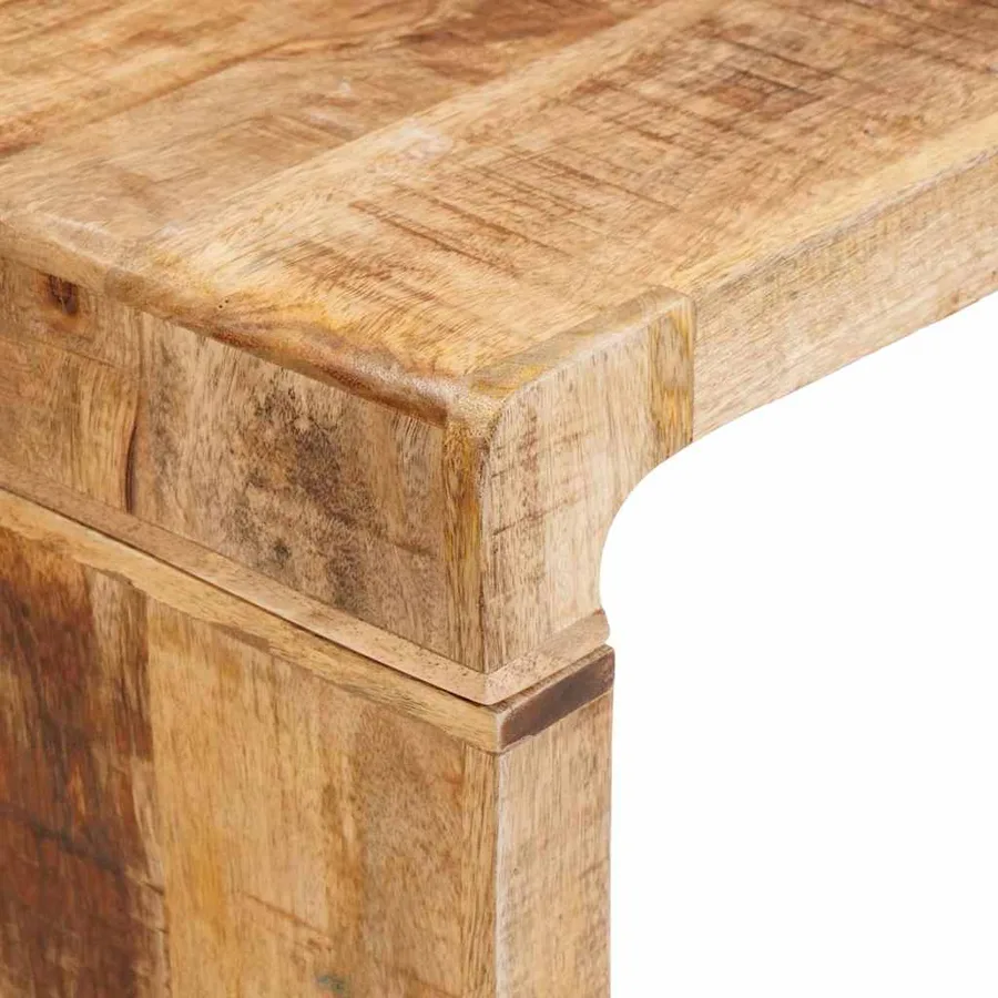 Table Gigogne 3 pcs Marron Bois de mangue massif - 6