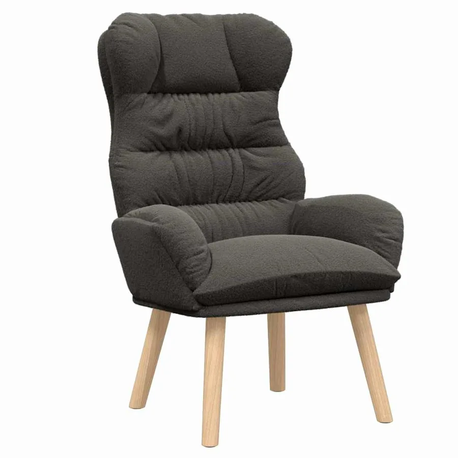 fauteuil Gris foncé 69 x 74 x 93 cm Tissu Sherpa - 2