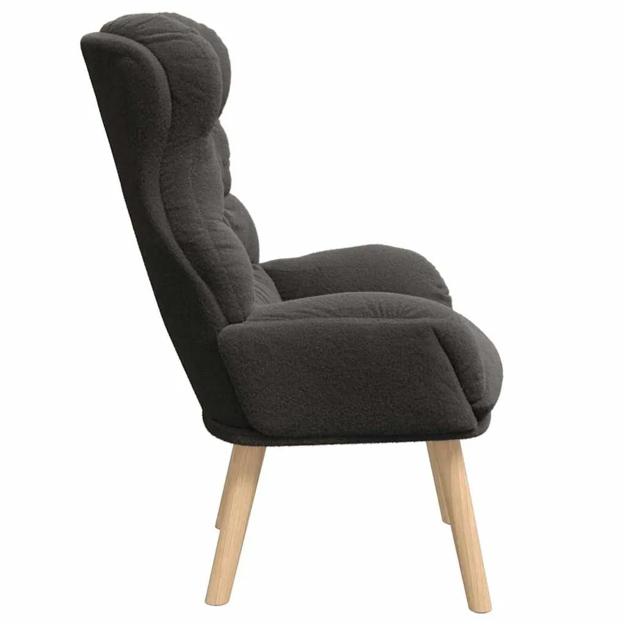 fauteuil Gris foncé 69 x 74 x 93 cm Tissu Sherpa - 5