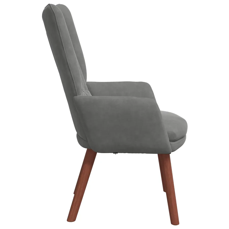 fauteuil Gris foncé 63 x 67 x 94 cm Velours - 5