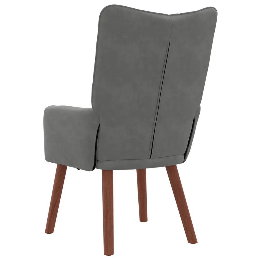 fauteuil Gris foncé 63 x 67 x 94 cm Velours - 6
