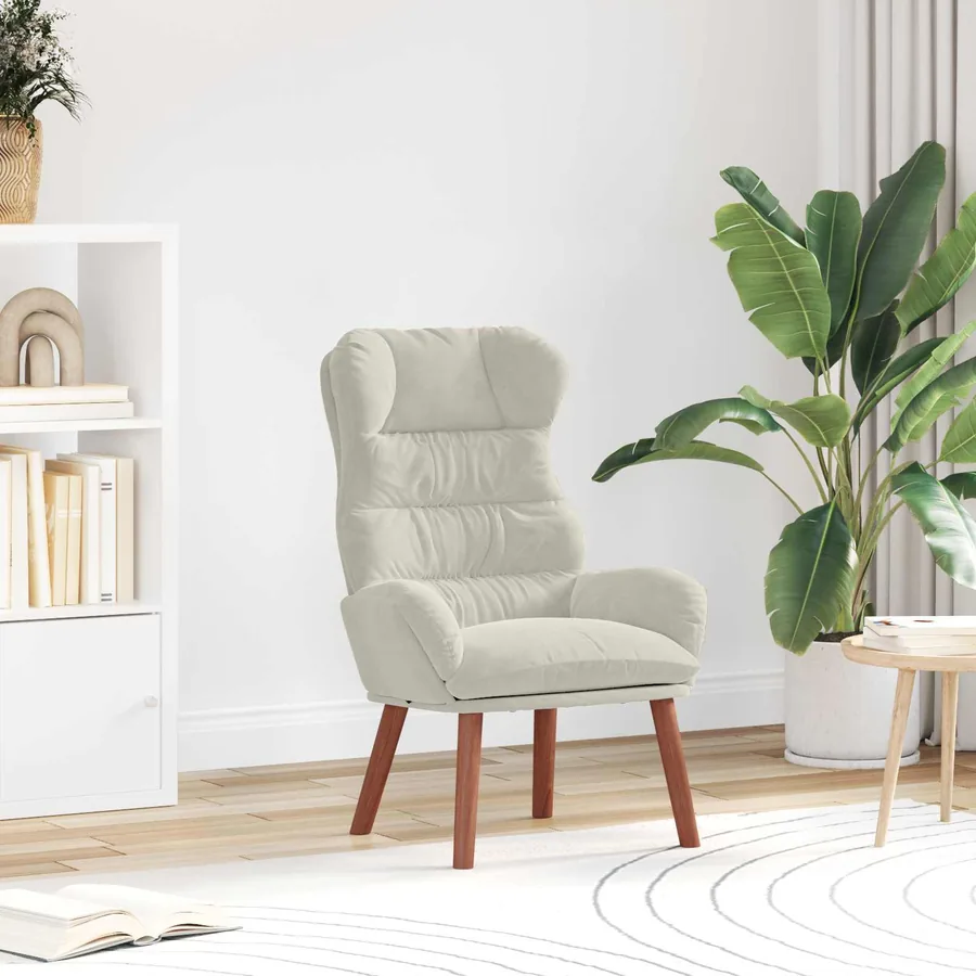 fauteuil Crème 69 x 74 x 93 cm Velours