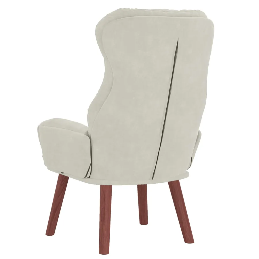 fauteuil Crème 69 x 74 x 93 cm Velours - 6