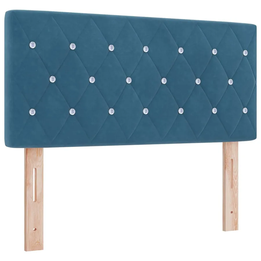 Tête de lit LED avec bandes LED Bleu foncé 100 cm Velours - 2