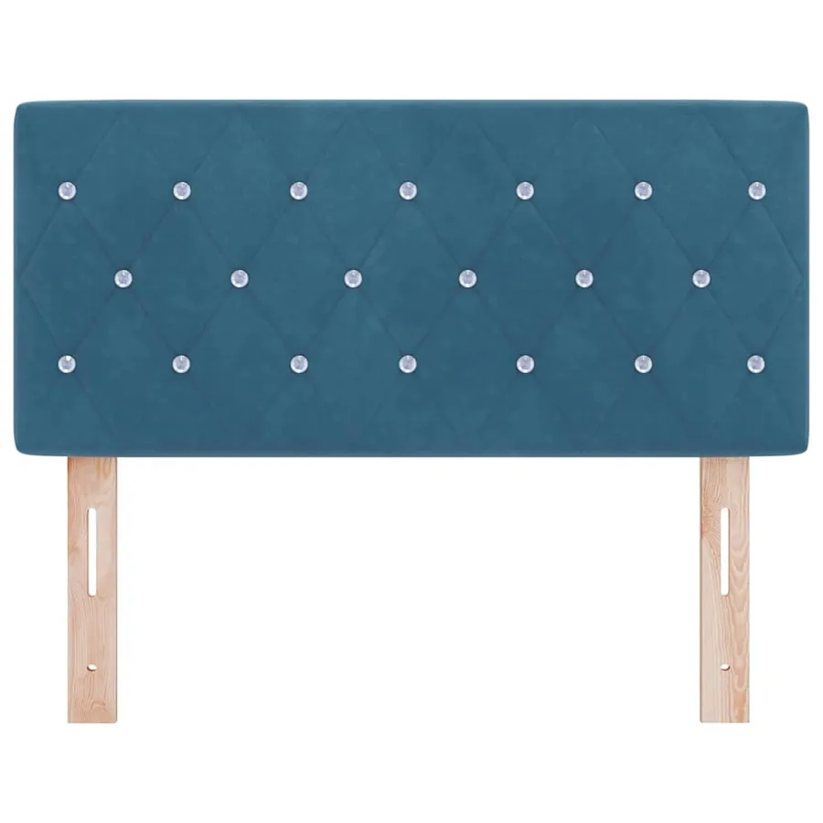 Tête de lit LED avec bandes LED Bleu foncé 100 cm Velours - 5