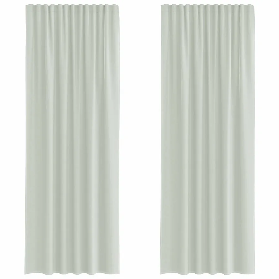 Rideaux en voile à œillets 2 pcs gris clair - 2