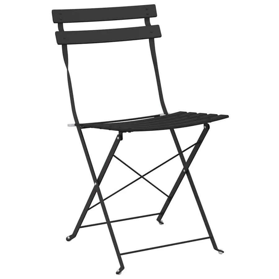 Ensemble bistro pliant 3 pcs Anthracite Acier - 5