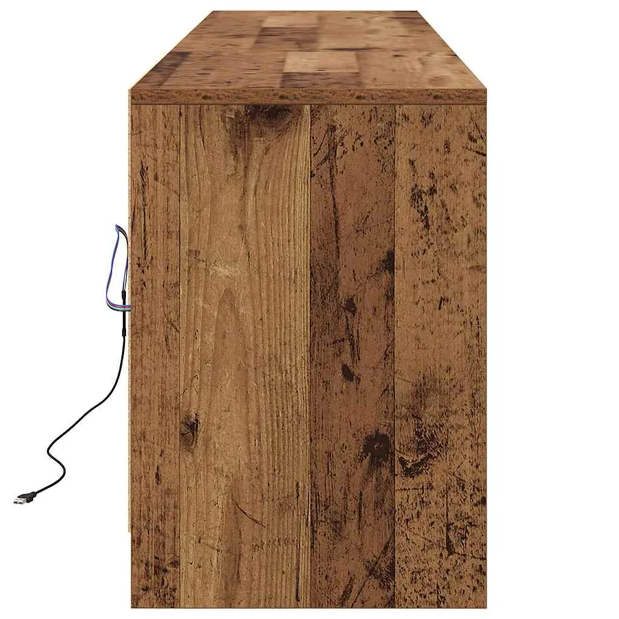 Unites TV 180 x 34 x 50 cm Bois Ancien Bois d'ingénierie - 9