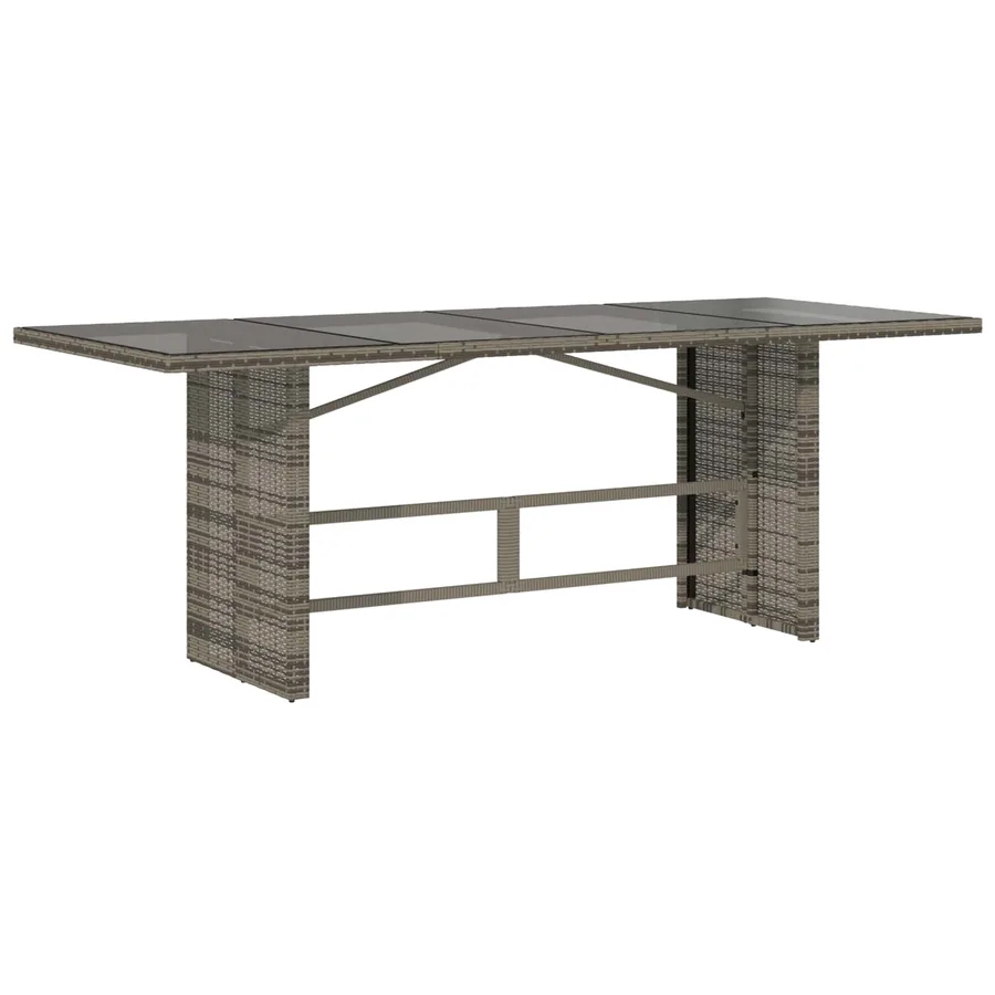 Ensemble de salle à manger pour jardin 9 pcs Gris polyrotin - 5